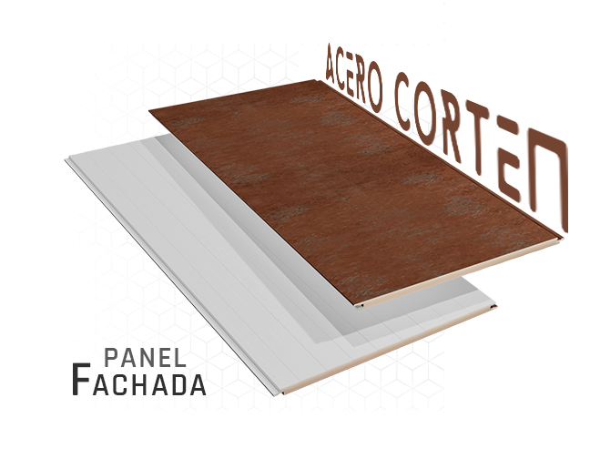 Panel sándwich Acero Corten
